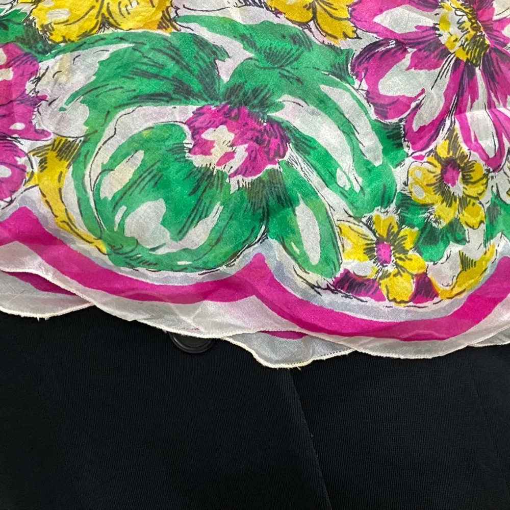Vintage Floral Circular Scarf
